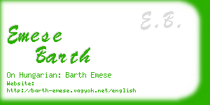emese barth business card